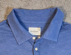 Men’s Short Sleeve Polo Shirts 2XL Blue “2 Pack” Goodfellow POCKET Collar Neck