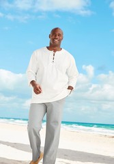 KingSize Men’s Big & Tall Gauze Lace-Up Shirt