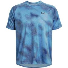 Under Armour Mens 2.0 Lino Print Tech Short Sleeve T-Shirt Blizzard Varsity Blue