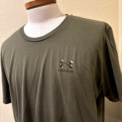 Under Armour 1389920 UA Men’s Freedom Snake Knife Cotton OD Green T-Shirt Sz XXL