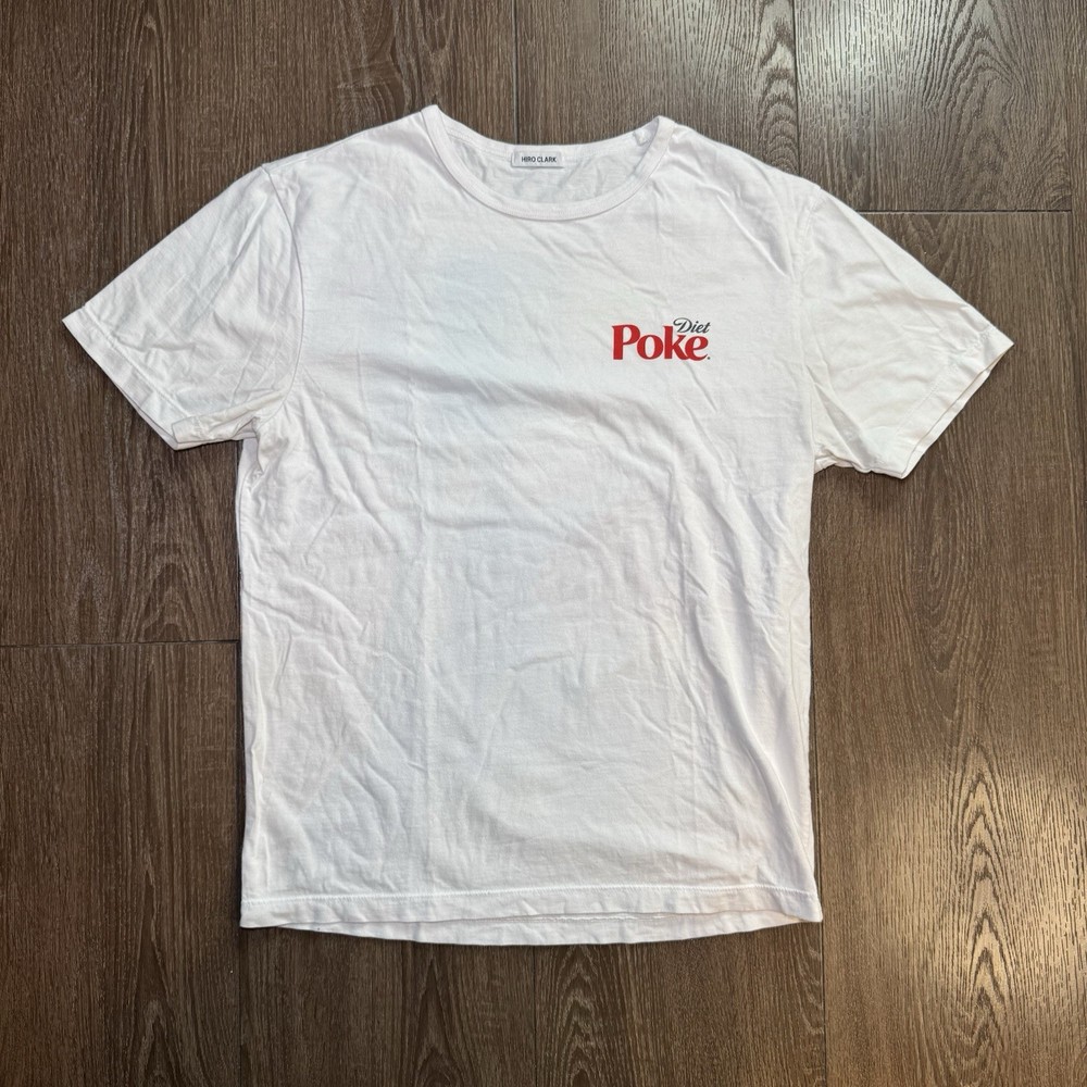 Hiro Clark Diet Poke Graphic T Shirt White 18.5×25 Minimal Streetwear LA