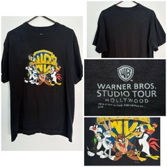 Vintage Warner Bros Hollywood Studio Tour 2006 Looney Tunes Black T Shirt Size L