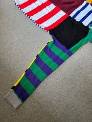 Vintage Heavyweight Rugby Shirt Harlequin Style Multicolour Made In England