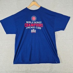 MLB Chicago Cubs 2016 World Series Champions T-Shirt Mens 2XL Blue