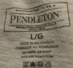 Pendleton Woolen Mills Bronco T-shirt Mens Beige Short Sleeve Cotton Large