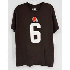 NFL Team Apparel Cleveland Browns Baker Mayfield 6 Brown T-Shirt Mens Sz L NWT