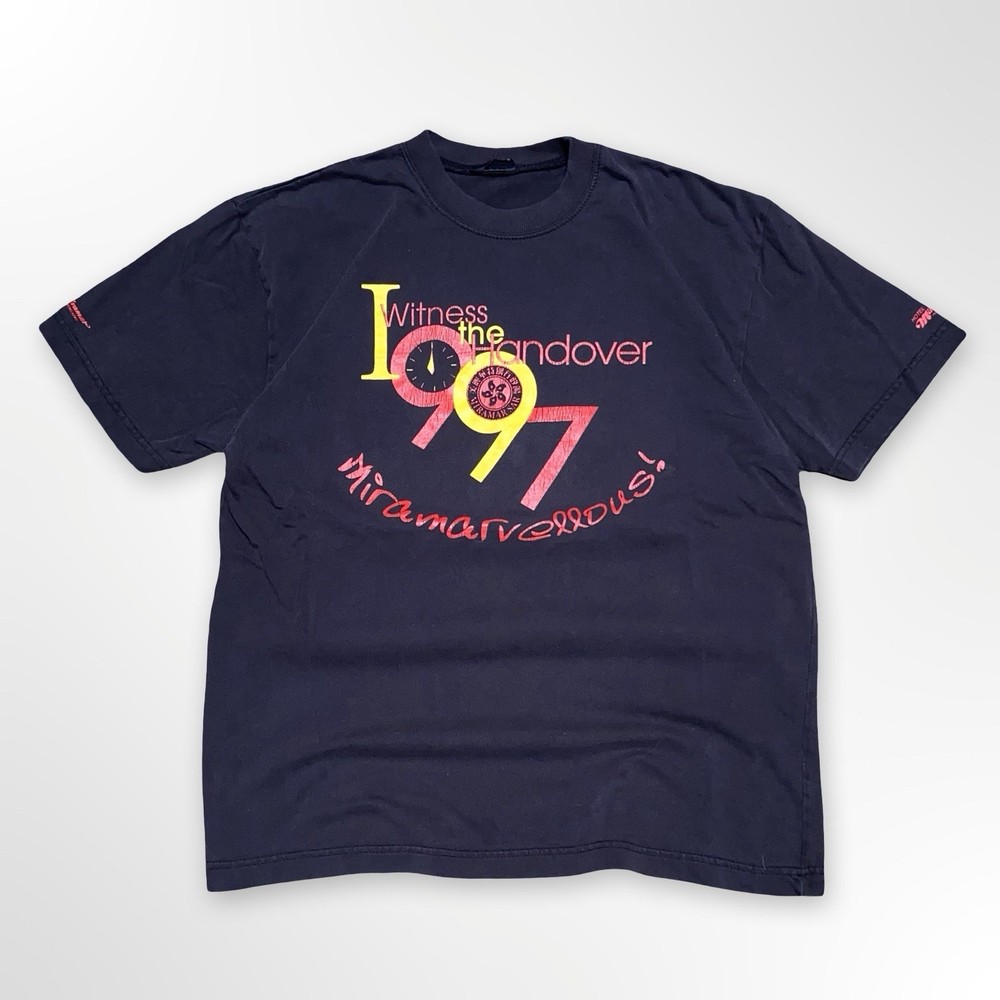 Vintage 1997 Miramar Hotel Hong Kong T-Shirt Men’s Large Single Stitch Graphic
