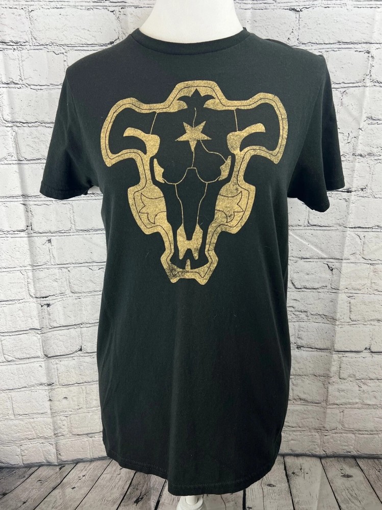 Black Clover T-Shirt Men’s S Black 100% Cotton Short Sleeves Crew Neck Pullover