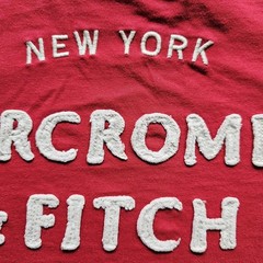 Vtg Y2K Abercrombie & Fitch Mens XXL Muscle Tee T Shirt Applique Embroidery Red