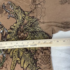 Request Shirt Mens 2XL XXL Brown Y2K Cyber Punk Mall Goth Grunge Dragon Sword