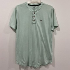 Hollister Must Have Collection Henley Tee Mens Short Sleeve T-Shirt Large Preppy