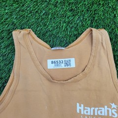 Vintage 90s Funny Work-Sucks Tank-Top Medium 19×25 Harrahs-Laughlin