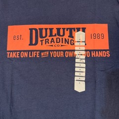 Duluth Trading Co Navy Blue Graphic T-Shirt XL NWT Cotton Short Sleeve Tee