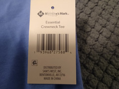 Members Mark crewneck short sleeve Pima cotton blend t-shirt men’s size XL