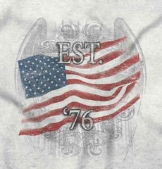 American Flag USA Patriotic United States Adult Short Sleeve Crewneck Tee