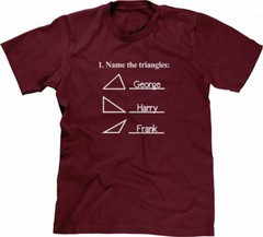 Funny Math Shirt: Name The Triangles T-Shirt funny geek Funny Tshirts for Men