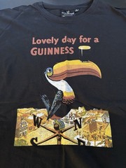 Guinness Tuscan Men’s LG T-Shirt From Dublin Shoppe “Lovely Day For A Guinness”