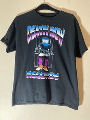 Death Row Records Men’s Black Graphic Print Short Sleeve Crew Neck T-Shirt L