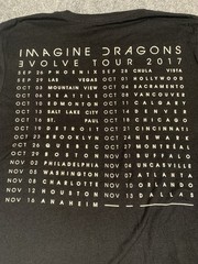 IMAGINE DRAGONS EVOLVE 2017 TOUR CONCERT SHIRT SIZE MEDIUM TEE GRAPHIC