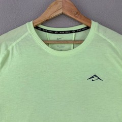 Nike Trail Dri-FIT ADV T-Shirt Mens Large Lime Green Running Performance Tee
