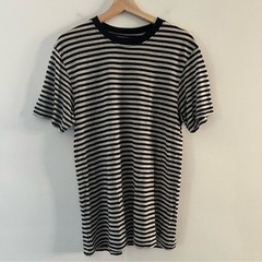 Afends Striped Tee Hemp Stripe Retro Fit T-Shirt – Black Size XS Natural Organic
