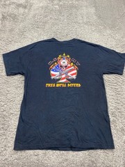 US Army Shirt Men Large Black Graphic American Warrior Hanes Heavyweight Vtg 90s