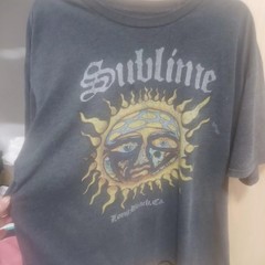 Sublime Men’s Gray Crew Neck Short Sleeve Graphic Print Cotton Knit Tee XL