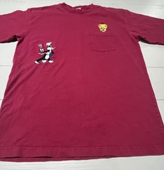 VINTAGE ACME LOONEY TUNES BURGANDY GRAPHIC POCKET T-SHIRT TWEETY BIRD SIZE L