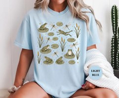 Frogs Lily Pad Comfort Tee Cottagecore Pond Nature Lover Cozy Soft