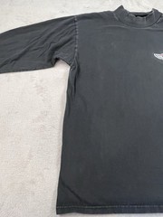 Harley-Davidson Black Turtle Neck Vintage Y2K Motorcycle Biker Long Sleeve M