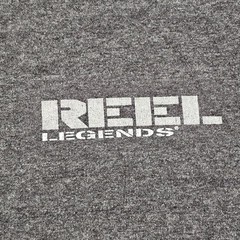 Reel Legends Fish Gray Long Sleeve Cotton T-Shirt Men’s M