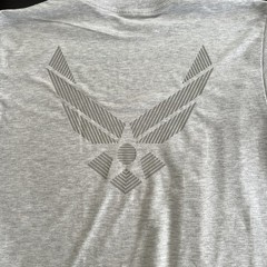 Vintage U. S. Air Force Logo 2-Sided Print Heather Gray T-Shirt Men’s Large