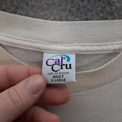 Vintage Cal Cru Shirt Adult Extra Large White Single Stitch Nature Grunge 90s *
