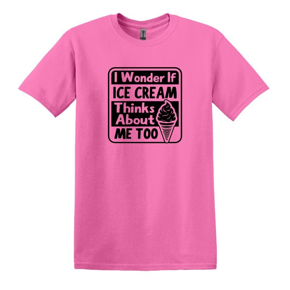 I wonder if Ice Cream thinks about me too – Adult Unisex Soft T-shirt
