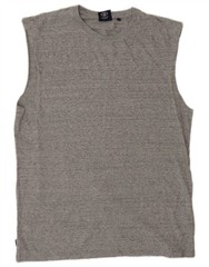 Superdry Mens Vest Top Medium Grey Flecked Cotton DW08