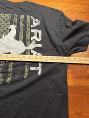 Ariat Men’s Black Bronco Flag Cowboy Western Short Sleeve Graphic T-Shirt Sz XL