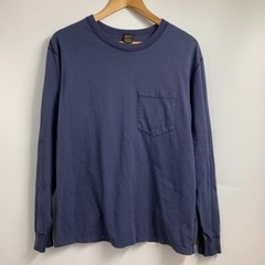 Jean Shop Men’s Crew Neck 100% Cotton Long Sleeve Pocket T Shirt Size M
