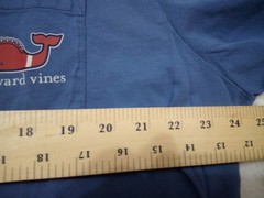 Vineyard Vines T-Shirt Men XL Blue Crew Graphic Chest Pocket Long Sleeve
