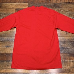 Vintage Fruit Of The Loom Mock Neck Long Sleeve Tee Shirt Mens Medium FOTL New