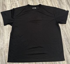 Alleson Athletic Men’s Black Stretch Polyester Crew Neck Short Sleeve T-Shirt 3X