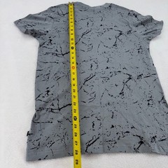 WXYZ HFGC0 Mens Savage Graphic T-Shirt Grey Black Marble Crackle Print Small