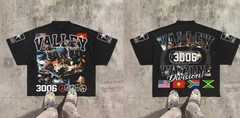 Men’s Hip Hop Style Graphic Print Boxy Fit Round Neck Cotton T-Shirt Streetwear