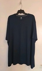 New Athletic Works Men’s T-Shirt Navy Blue 5XL Polyester DriWorks Breathable