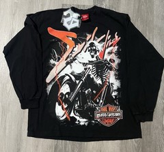 Evil Vice Long Sleeve TShirt LARGE Biker USA Motorcycle Skeleton NWT