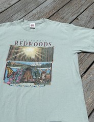 Vintage California Redwoods Nature Tee Shirt 90’s Green Crewneck Anvil Large