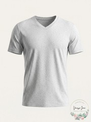 Alfani Mens Speckled Casual Sexy V-Neck T-Shirt