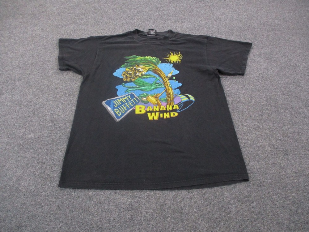 Vintage Jimmy Buffett T Shirt Mens XL 90s Glane Graphic Banana Wind Tour 1997