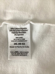 GEORGE White Short Sleeve V-Neck Tee Shirt Sz. 2XL*