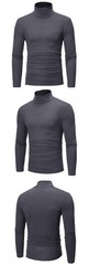 Men’s Long Sleeve Mock Neck Base Layer Shirts Winter Thermal Tops Undershirt