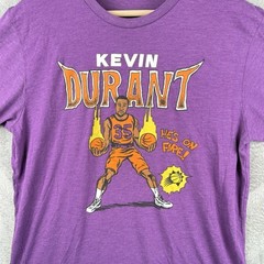 Homage Phoenix Suns Kevin Durant On Fire Comic Book T-Whirt Purple Size Large